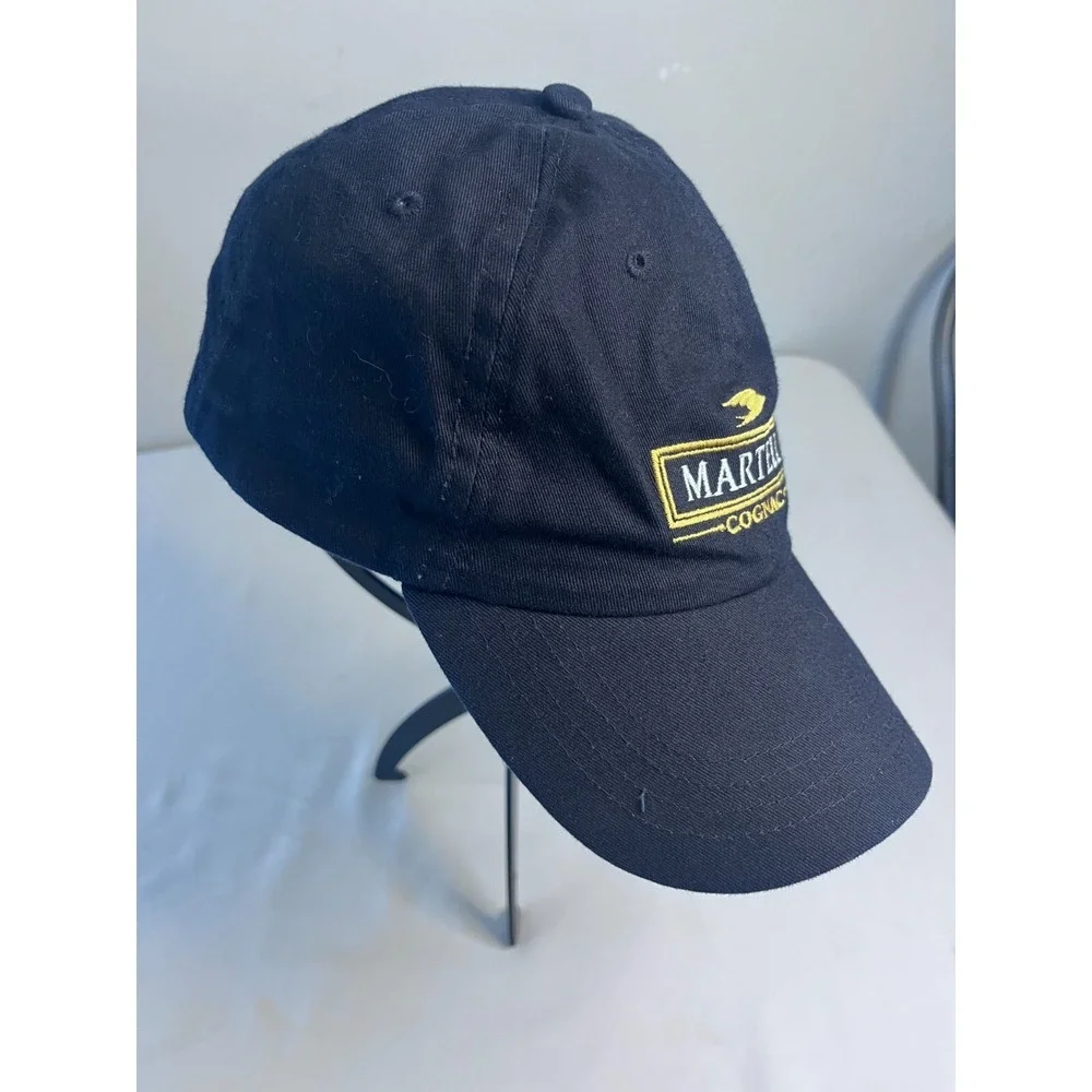 Martell Cognac Limited Edition Logo SnapBack Hat Cap Navy Blue Canada Pin‎
